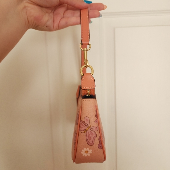 Coach Pink Butterfly Floral Nolita 19 and Card Holder - Picture 5 of 15